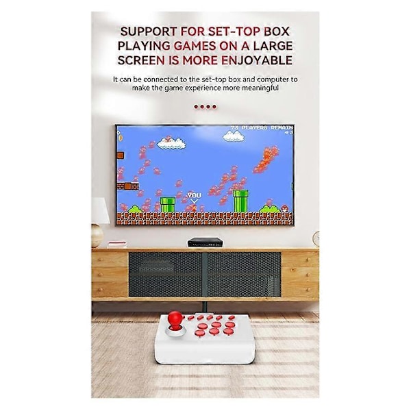 Trådlös Arkadspelskonsol Bluetooth Joystick Kontroller för Box PC Mobiltelefon D