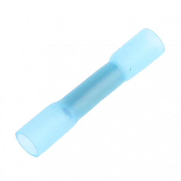 20 Varmekrympbare Terminaler Butt Crimp End Terminaler Awg 16-14 Blå