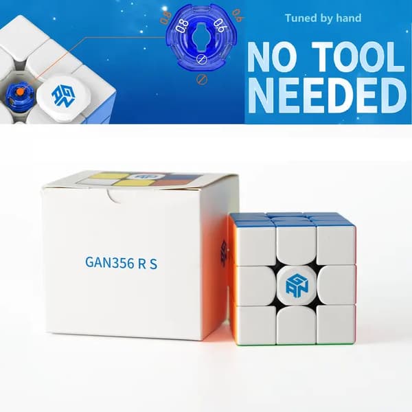 GAN 356 R S Speed Cube - Glat og hurtig 3x3 Magic Cube (Stickerless)