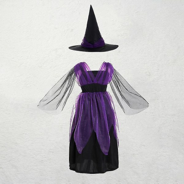 Barn Cosplay Anime Kostym Häxa Rollspel Halloween 110