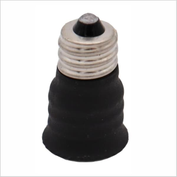 E12 til E14 Lampefod Adapter Konverter, Lampefod Adapter til Glødelamper, LED, Halogen Energibesparende Lamper (10 stk, Sort)