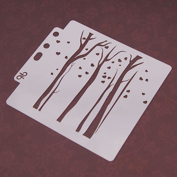 Træ Stencils Skabelon Maleri Scrapbog Prægning Stempling Album Craft Card
