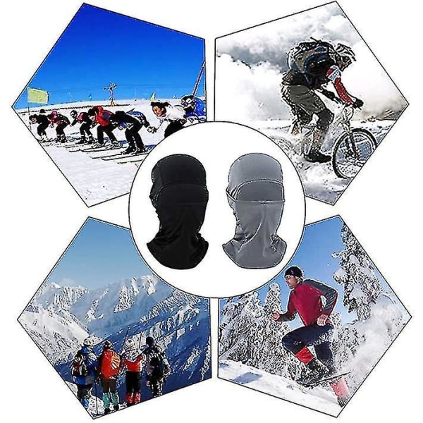 2 par Balaclava vindtette ansiktsmasker Pustende skimasketrekk Vinterhalsvarmere Vindtett For menn Kvinner Motorsykkel Sykling Ski Vinter Spor