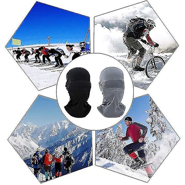 2 par balaklava vindtette ansiktsmasker pustende skimaskedeksel vinter halsvarmer vindtett for menn kvinner motorsykkel sykling ski og vintersport