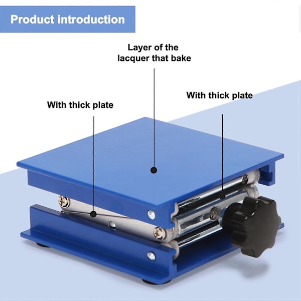 4 tommer Aluminiumlegering Laboratorie Jack Saks Lift Platform / Foldbart Løftebord Pad Højde Kontrol Ideel til Arbejde, fysisk, kemisk, biologisk