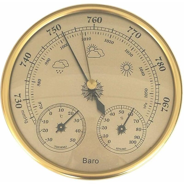 Instrument Barometer Termometer Hygrometer Tre I Ett
