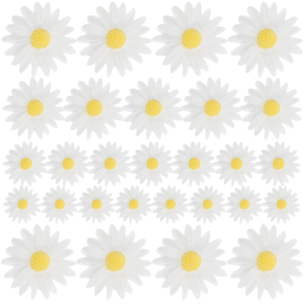 80 stk. Tegneserie Tusindfryd Blomster Charms Dekorative Harpiks Charms P