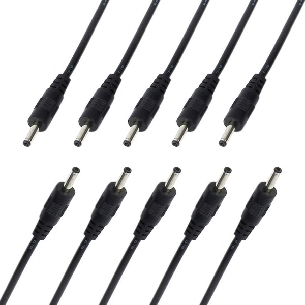 10-pack 3,5 mm X 1,35 mm DC Power Hane Plug To Wire Open End P