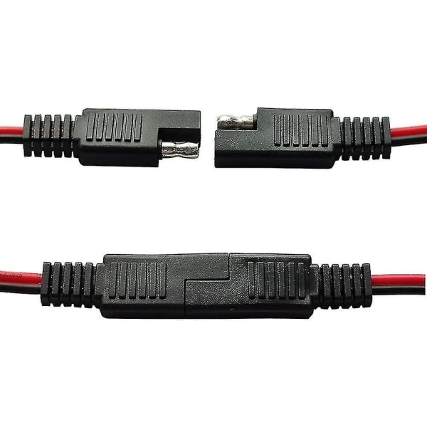 Wabjtam 1 til 2 Splitter-forlængerkabel, 14 AWG strømadapter SAE-stik solpanel splitter-stik, 30 cm