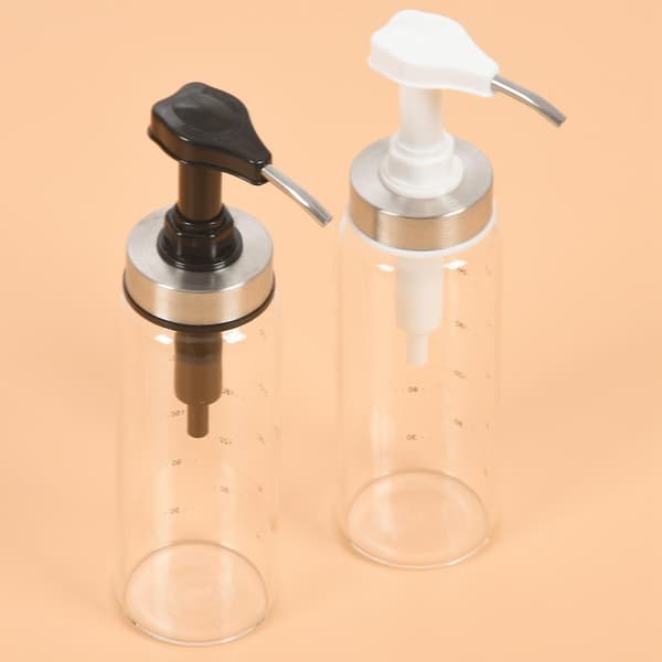 Såsflaskor för kök och grill, olivoljedispenser i glas