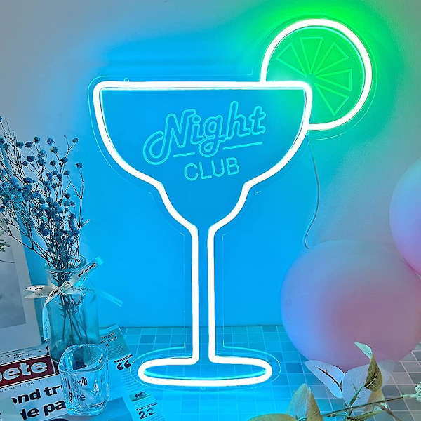 Cocktail-neonvalo kyltti klubille, seinäkoriste, LED-neonbaarikyltit miesluolalle, kodin pub-liikkeille, neonvalot himmentimellä juhliin, häihin, hotelliin, by