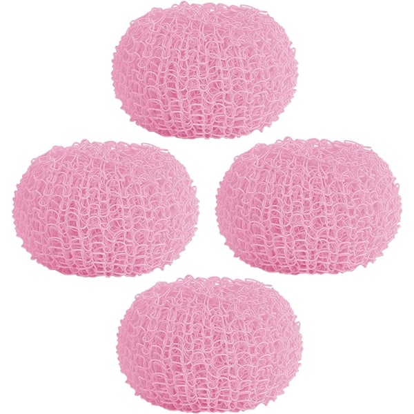 4 kpl teräskuulakuorintaharja nylon hankaustyynyt naarmuuntumattomat astianhanaimet pink