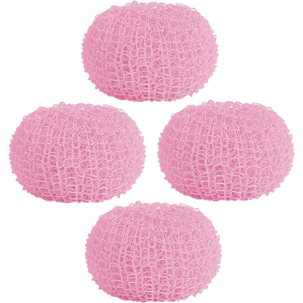4 stålboll diskborste nylon skurplattor icke-repa disk skrubb pink