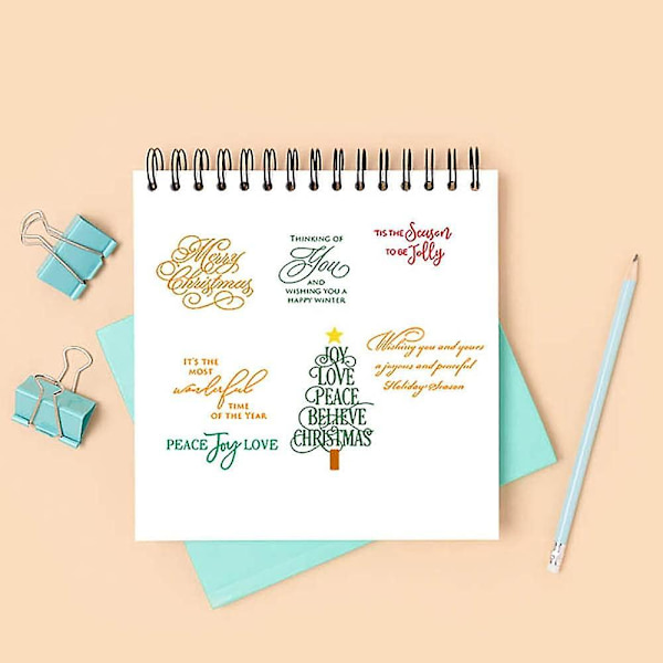 Hyvää joulua siunaussanat läpinäkyvät leimasimet - Diy Scrapbooking kumi tiiviste leimasimet