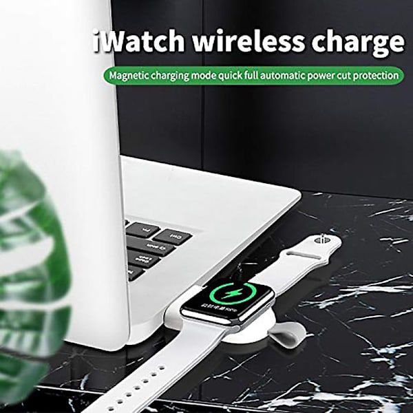 Bærbar trådløs lader for Apple Watch SE 6 5 4 ladestasjon USB ladekabel IWatch Series 5 4 3 magnetisk lader