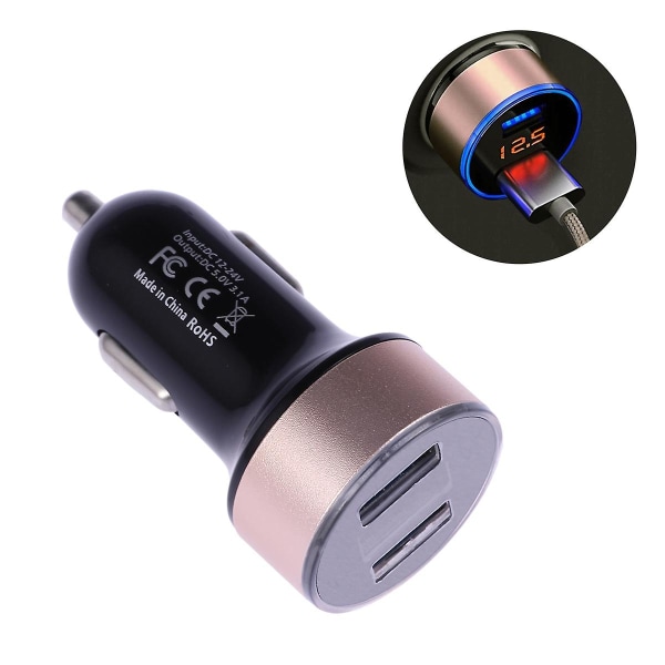 Biloplader Billader Telefon Dobbelt Billader 3.1a Billader Usb Billader Adapter