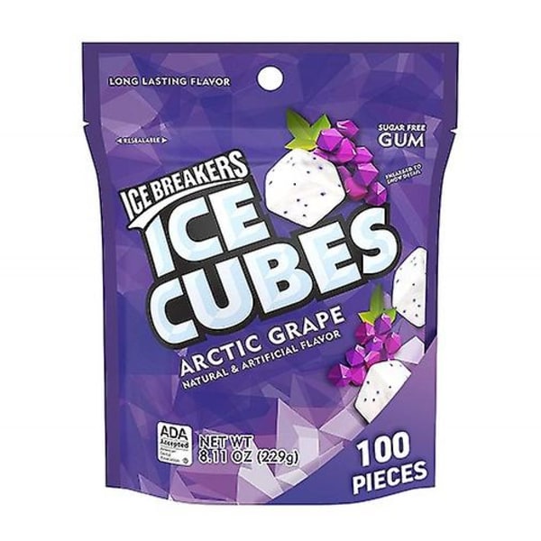 Ice Breakers Ice Cubes Arctic Grape Sockerfritt Tuggummi