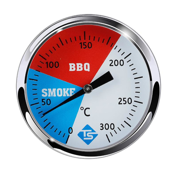 300 Celsius 2 tum rostfritt stål grill BBQ rökare grill termometer temperaturmätare
