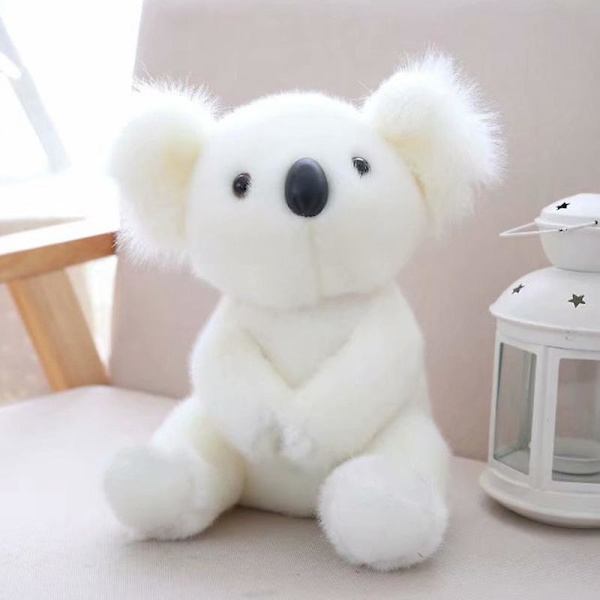 Pehmoinen koala-pehmolelu, söpö ja pehmeä, simuloitu koala-pehmolelu, täytetty koala lapsille, lahja White M