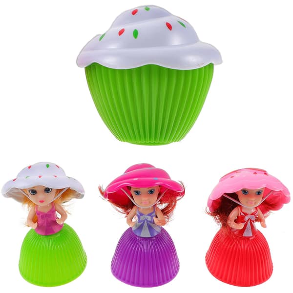 3 stk. Mini Papirkrus Små Cupcake Leke Cupcake Prinsesse