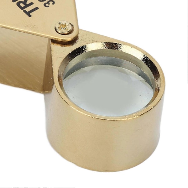 Fällbar Juvelerarens Lupp 30X 21mm Förstoringsglas Allt Optiskt Glaslins Lupp 30X för Antik Smycken Värdering Läsning