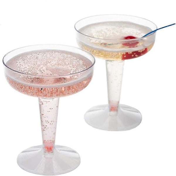 Srbtv-new Champagneglas i Plast Engångs - 20st Klara Champagneglas i Plast För Fester Klar P