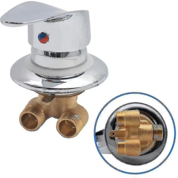 Shower Cabin Mixer Tap Brass Shower Faucet Outlet Diverter Chrome Shower Mixer Tap G1/2inch Connector Cold And Hot Water Shower Mixer For Ba