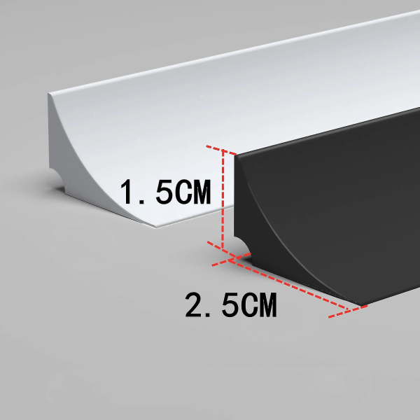 3M Silikoninen vesiestelistaipuva keittiön työtaso pidättää kylpyhuoneen suihkupadon tulvavalli kuiva ja märkä erotus black 60cm