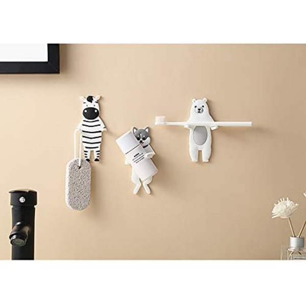4 kpl Luovia söpöjä taitettavat kädet saumattomat sarjakuvat eläinten seinäkoukut, jääkaappi Wa