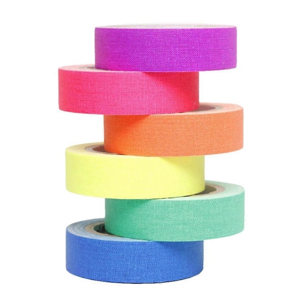 Bomullsremser Neon Party Tape Sikkerhetsvarsel Neon Tape UV Tape Scene Rekvisitter Bryllup Hjem