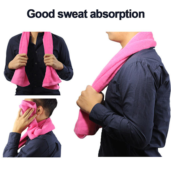Håndklæde Sved Håndklæde - Super blødt og absorberende - Miljøvenligt 100% bomuld Træningshåndklæde Yoga Håndklæde 110x32cm Pink