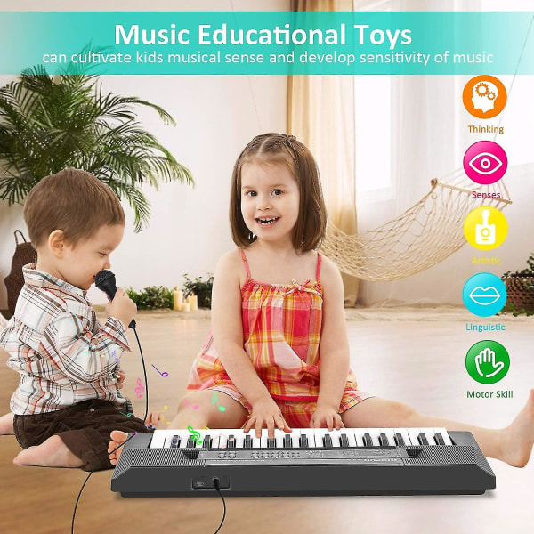 Elektronisk klaver med mini keyboard 37-tangenters elektronisk keyboard klaver børns klaver