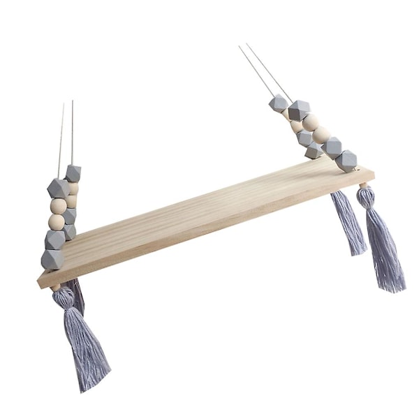 Swing Storage Shelf Rack Veggmontert Tre Nordisk Stil Organizer