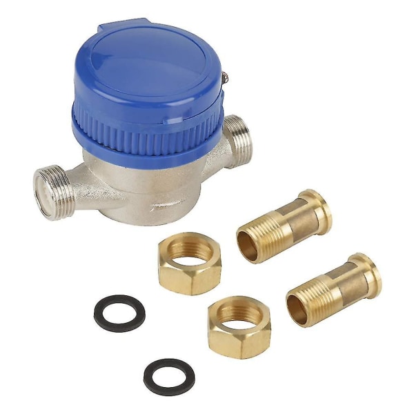 Koldt vandmåler, 15mm 1/2 tommer vandmåler til have