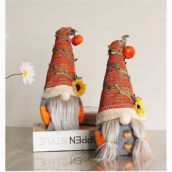 2 st Tomtar Tomte Dekorationer Thanksgiving Tomtar Dekorationer Heminredning