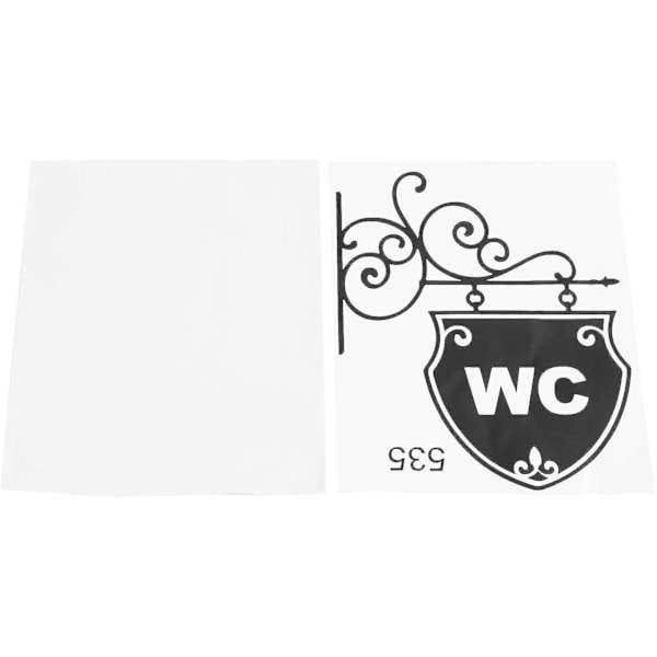 Luovat mustat WC-tarrat Luovat seinätarrat WC Kylpyhuone WC-seinä