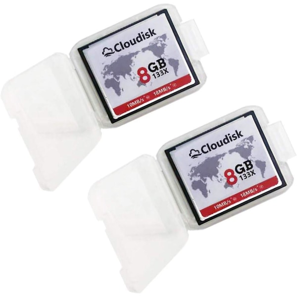 Compact Flash-minneskort CF-kort Höghastighetsläsare Kamerakort för DSLR (8GB2PK)