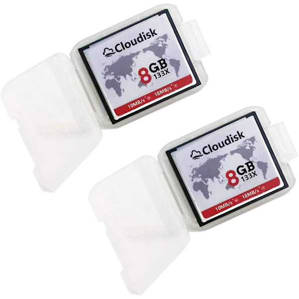 Kompakt Flash-hukommelseskort CF-kort High Speed-læser kamerakort til DSLR (8GB2PK)