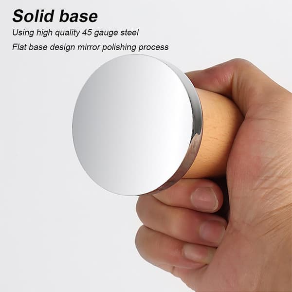 Kaffe Tamper 58mm Rustfrit Flad Base Pulver Hammer Tamping