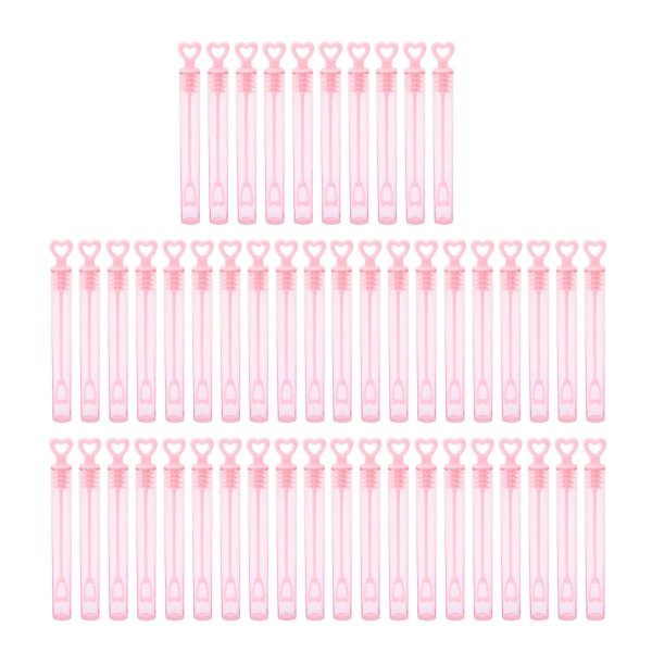 50 kpl minikuplasauvat lapsille sydämen muotoiset vaaleanpunaiset läpinäkyvät kuplatangot Juhlasuositukset pelipalkintoihin häihin