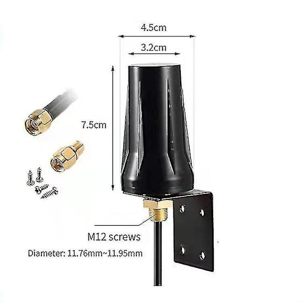 Udendørs 4g Lte Antenne Sma Han Mimo 5dbi Omniretningsbestemt Ekstern Vandafvisende Til 4g Lte Mobil Router Gateway