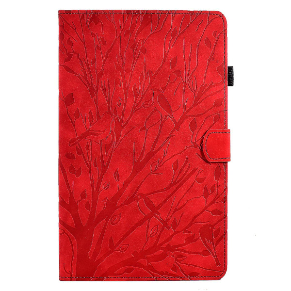 För Samsung Galaxy Tab A 10.1 (2016) T580 T585 Pu-läderfodral för case med tryckt cover Red