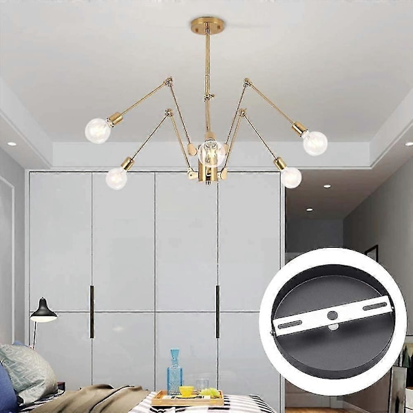 4 stk. Takfestebraketter 105 mm Hengelampe Tilbehør Takkronelampe Taklampe Baseplate Taklampeplater Plateholdere Og Tilbehør