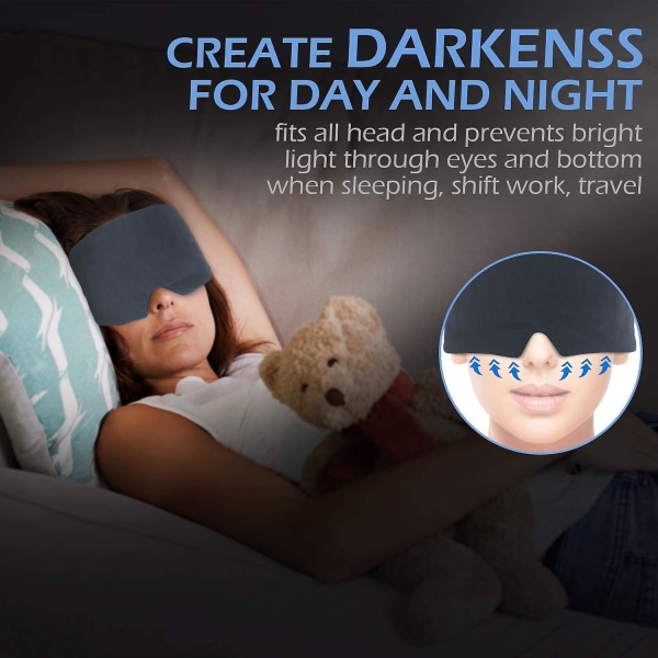 Uusi Sleep Mask - Modal Sleep Mask naisille ja miehille, kevyesti estävä unen naamio, 100% käsintehty, täysin peittävä silmänaamio