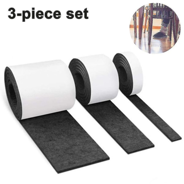 3 ruller selvklæbende filt, der er kompatibel med møbler Skåret i enhver form glidemåtte