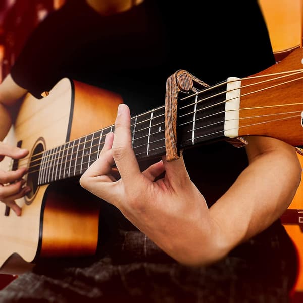 Capodaster Capodaster Guitar Capo Capo Valmistettu Pähkinäpuusta D