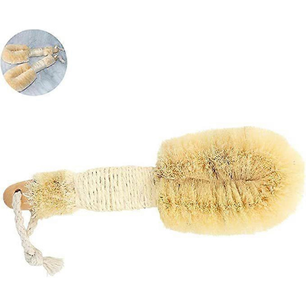 (1 styck) Sisal duschborste, duschrengöringsborste i växtfibrer, skrubbborste, duschborste