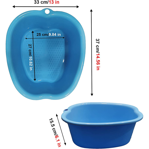 Stor Fodbadsskål Tyknet Solid Plastik Fodbadsbasin Blødgørende Fodbad Fodterapi Sund Detoxificering Afslapning (Hvid) off white