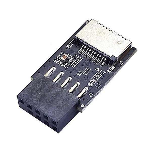 Moderkort Usb2.0 9pin till Type-c A-key Front Connector Converter Usb3.2 Type-e Interface Header Ad
