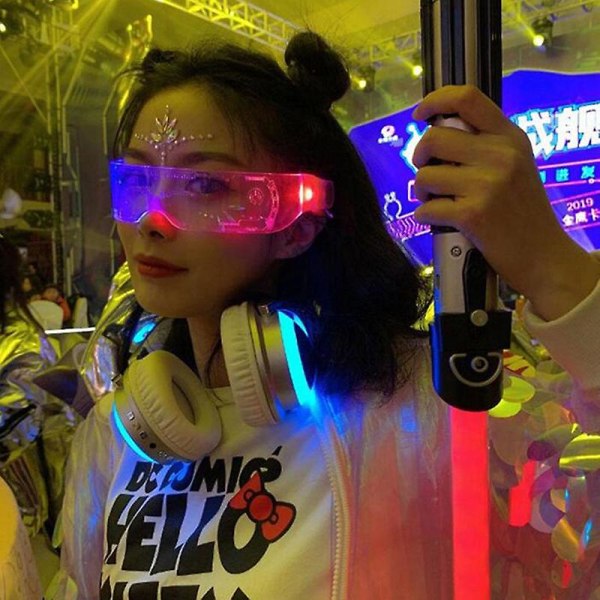 1 stk Led-briller El Wire Neon Party Lysende Led-briller Rave Party Dekoration Hfmqv